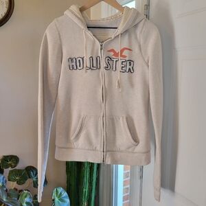 Hollister Grey Y2K Full Zip Up Fleece,‎ Size L